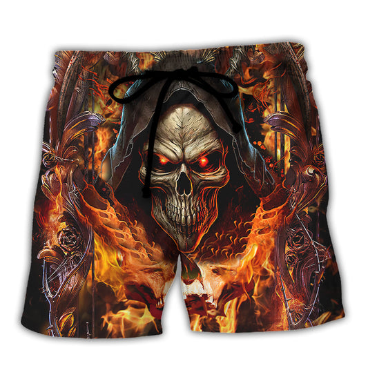 Skull When I Was Born The Devil Said Oh...Sh!t! Competition - Beach Short Reefox