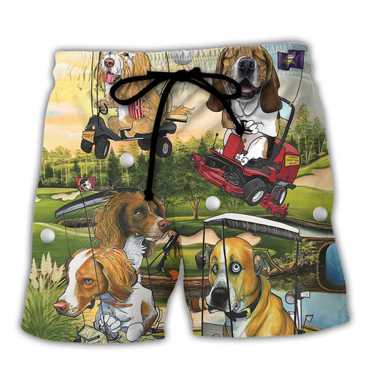 Golf Funny Dog Golf Cart This Is How I Roll Golf Lover - Beach Short Reefox