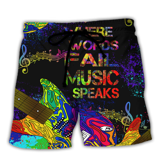 Music Speaks Style - Beach Short Reefox - Owls Matrix LTD