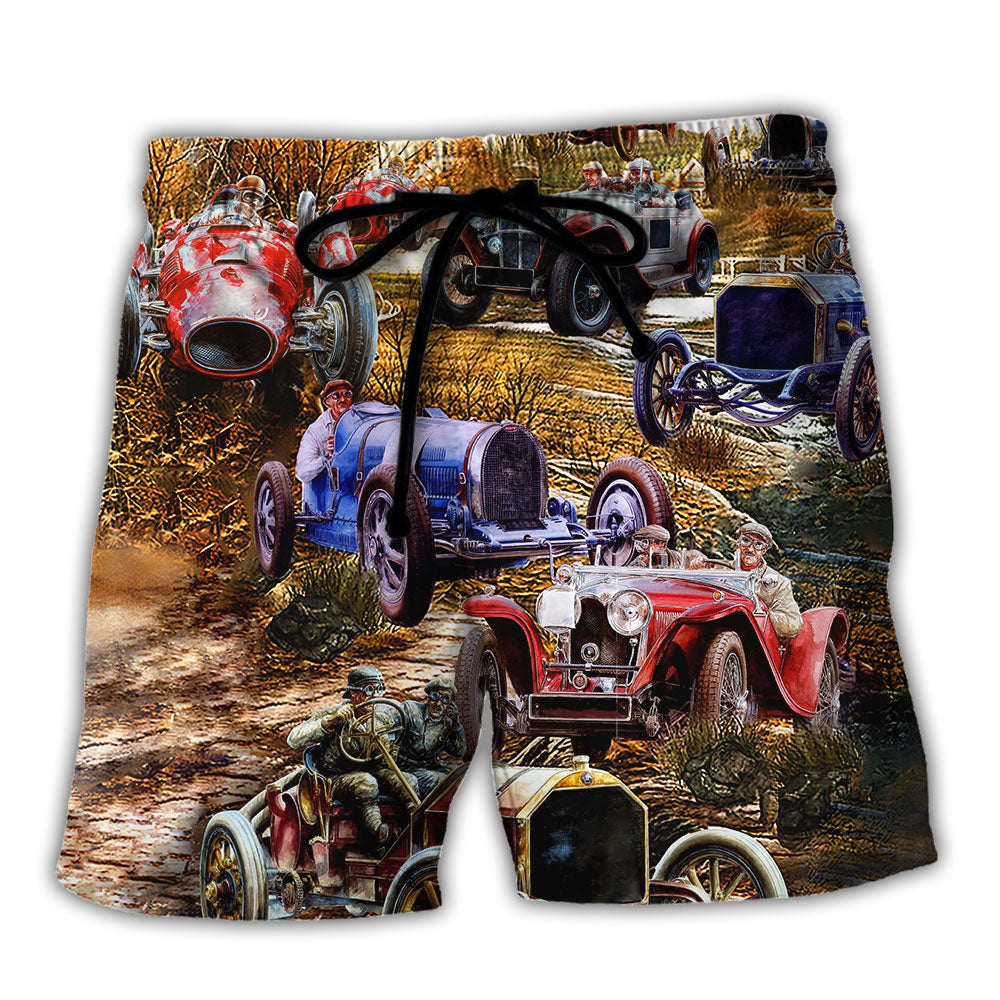 Car Old Vintage - Beach Short Reefox - Owls Matrix LTD