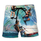 Waterskiing Water Ski to Burn Off The Crazy Waterskiing Lover - Beach Short Reefox