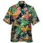 Kayaking Funny Sloth Playing Kayaking Gets Me Wet Tropical Kayaking Lover - Hawaiian Shirt
