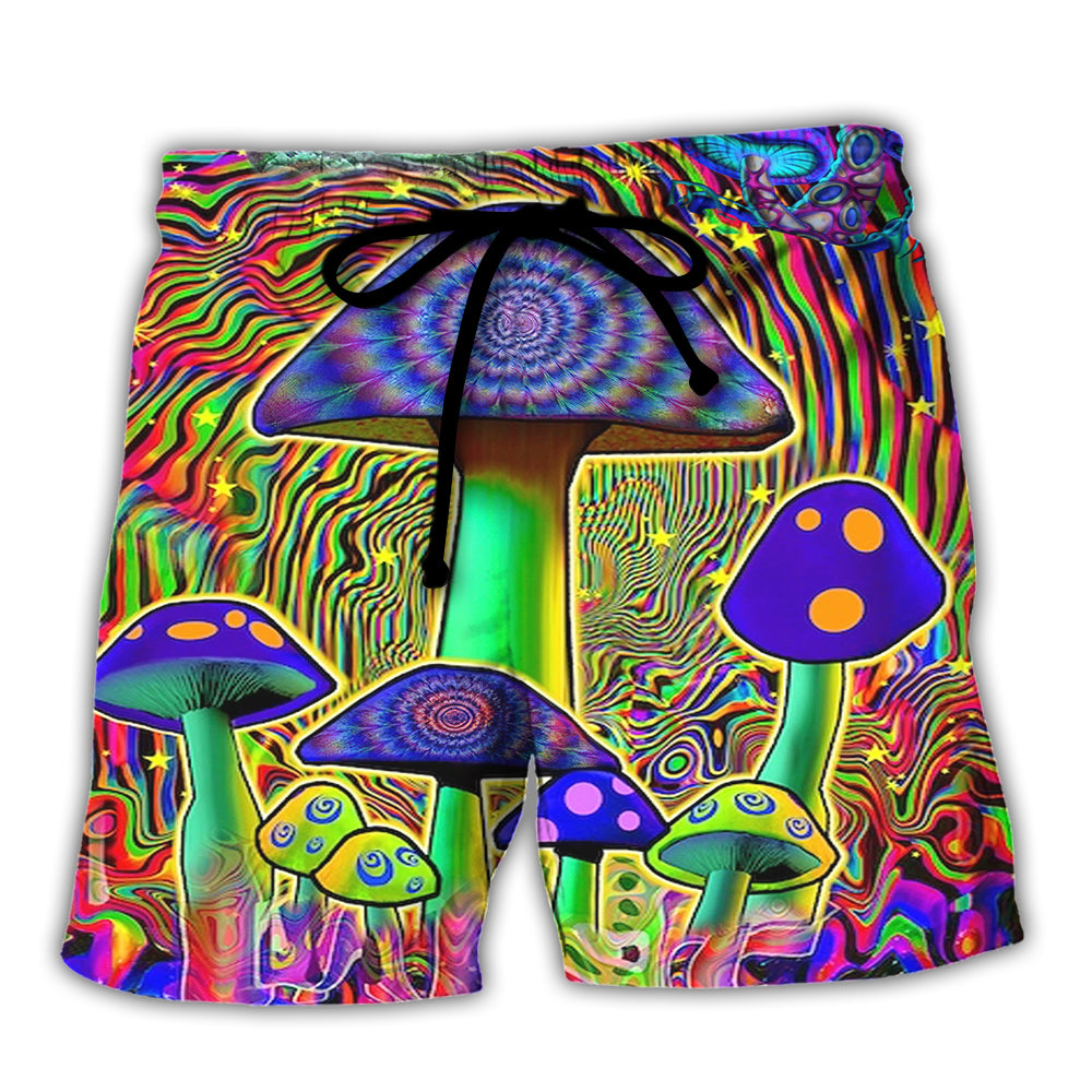 Hippie Mushroom Stunning Magic Style - Beach Short Reefox - Owls Matrix LTD