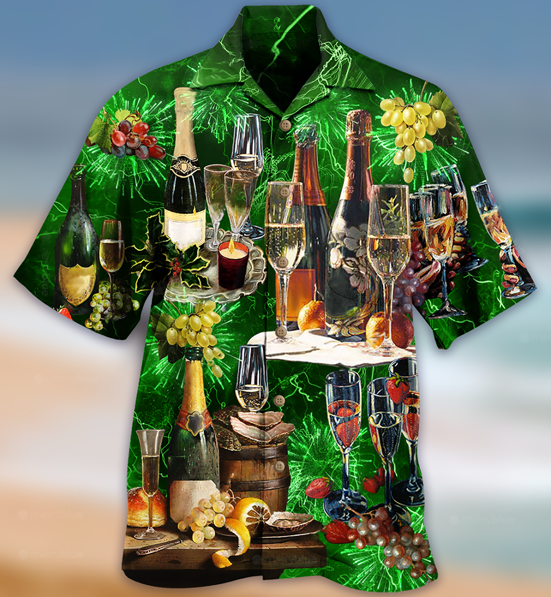 Wine Lover Beautiful Green - Hawaiian Shirt - Reefox