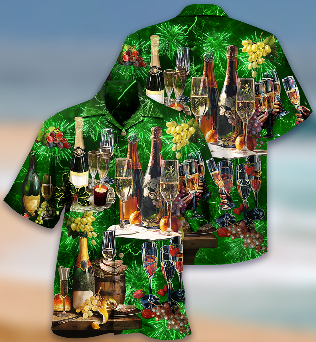 Wine Lover Beautiful Green - Hawaiian Shirt - Reefox