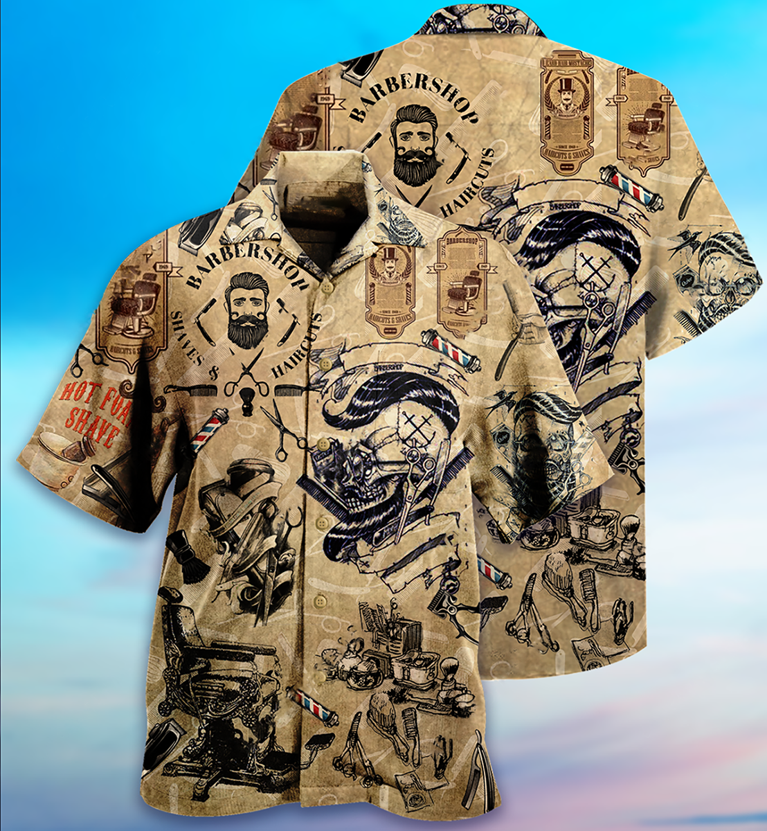 Barber Shop Vintage Style - Hawaiian Shirt - Reefox