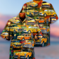 Car Yellow Vintage Style - Hawaiian Shirt - Reefox