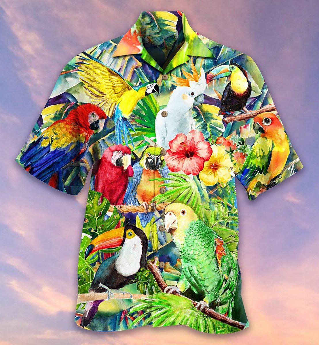 Parrot Lovely Life - Hawaiian Shirt - ReefoxHawaiian Shirt / Adults / S Parrot Lovely Life - Hawaiian Shirt - Reefox