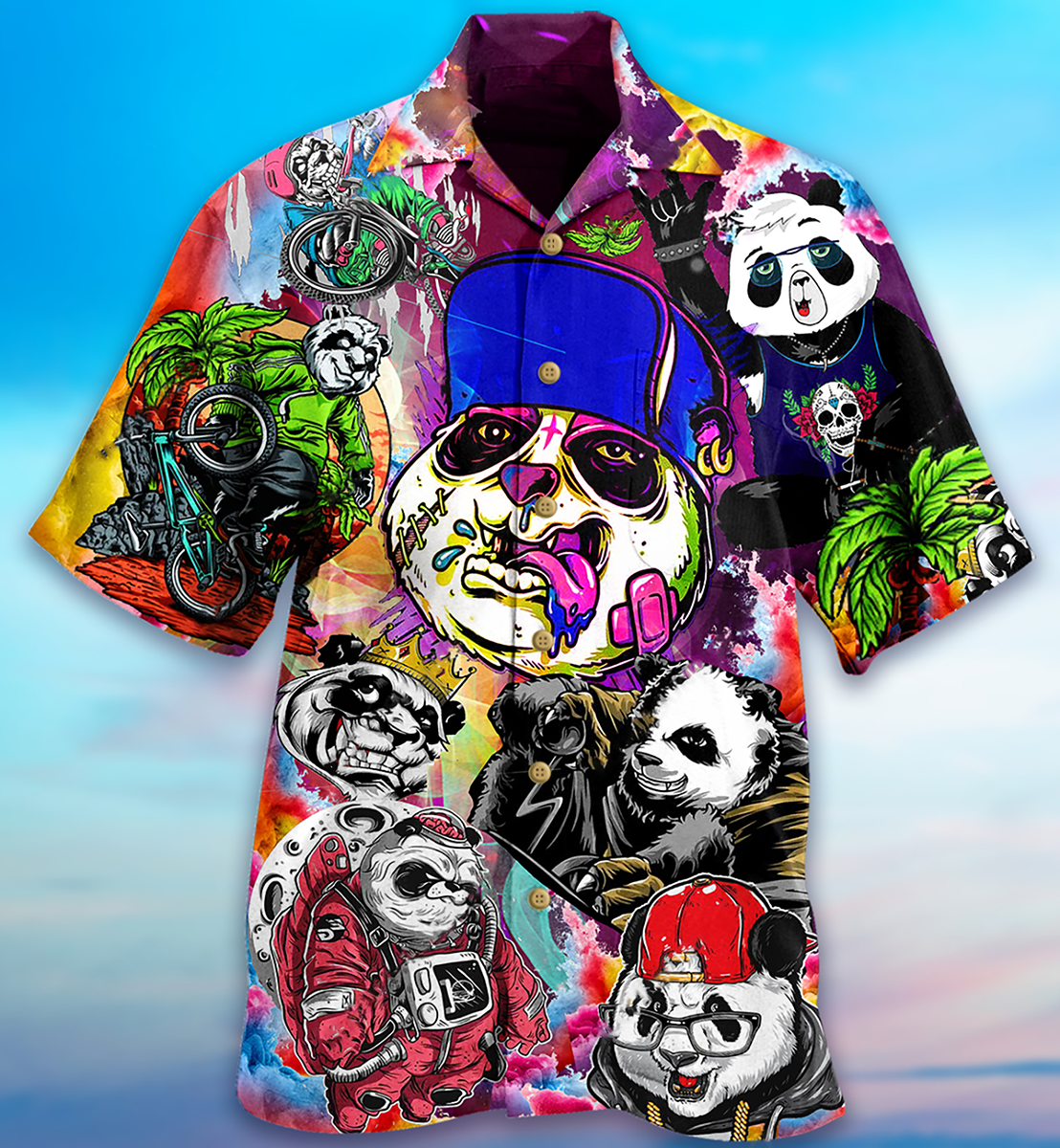 Panda Love Animals - Hawaiian Shirt - Reefox
