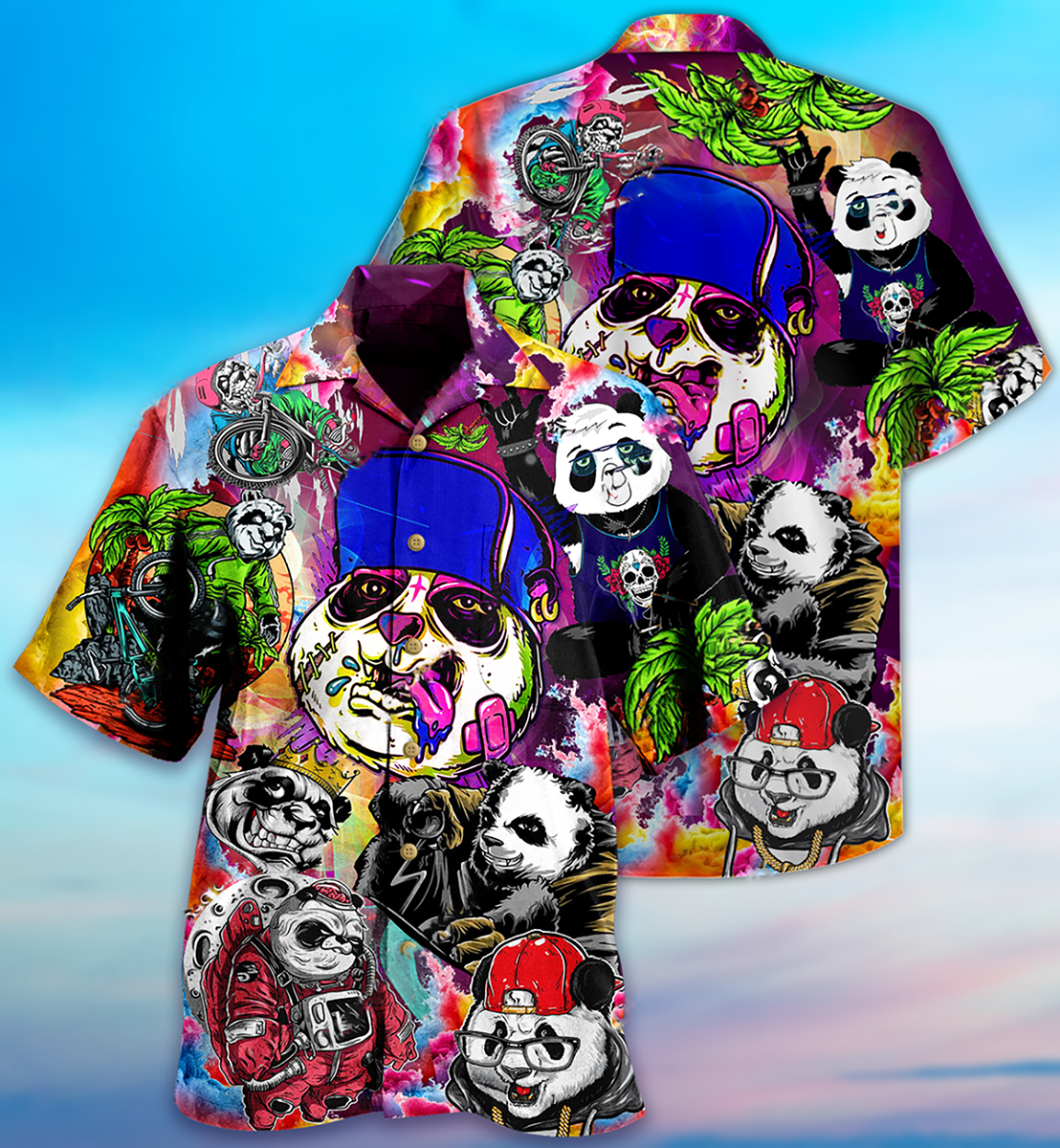 Panda Love Animals - Hawaiian Shirt - Reefox