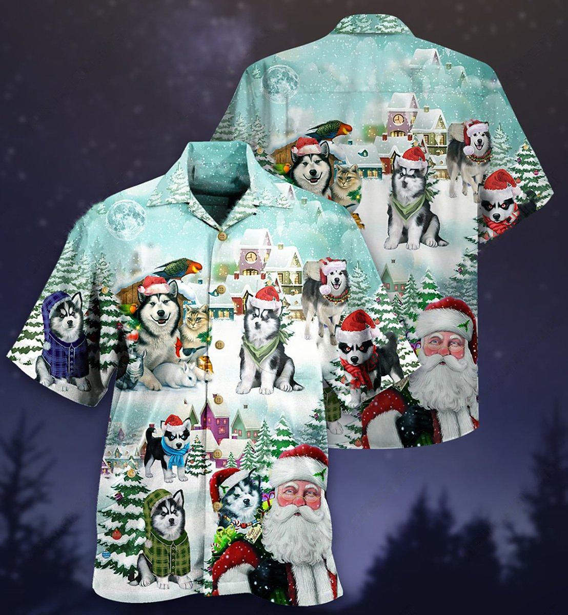 Christmas Husky Merry Christmas Lovely Style - Hawaiian Shirt - Reefox