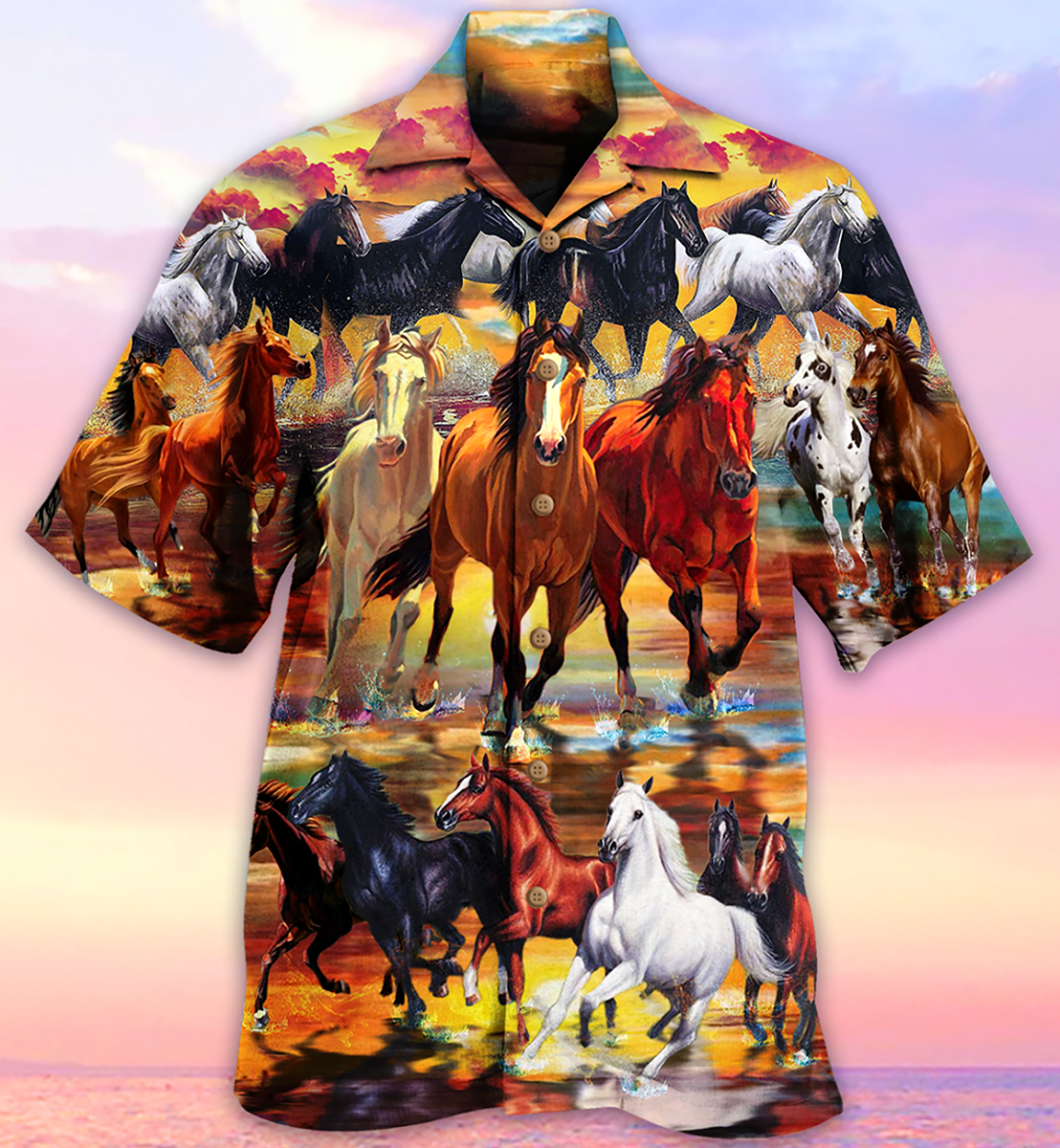 Horse Run Run - Hawaiian Shirt - Reefox