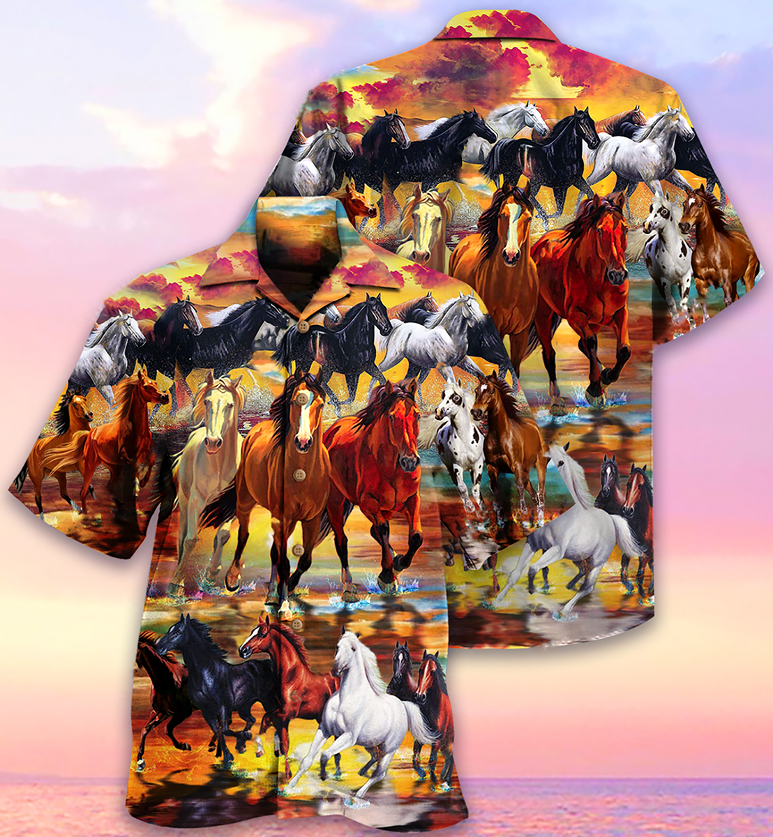 Horse Run Run - Hawaiian Shirt - Reefox