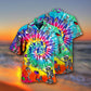 Hippie Skull Dancing With Butterfly Funny - Hawaiian Shirt - Reefox