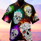 Skull Color Smile Say Hi - Hawaiian Shirt - Reefox