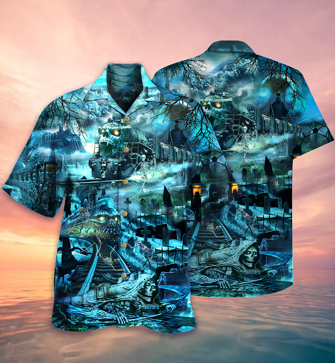 Train Ghost Honor - Hawaiian Shirt - Reefox