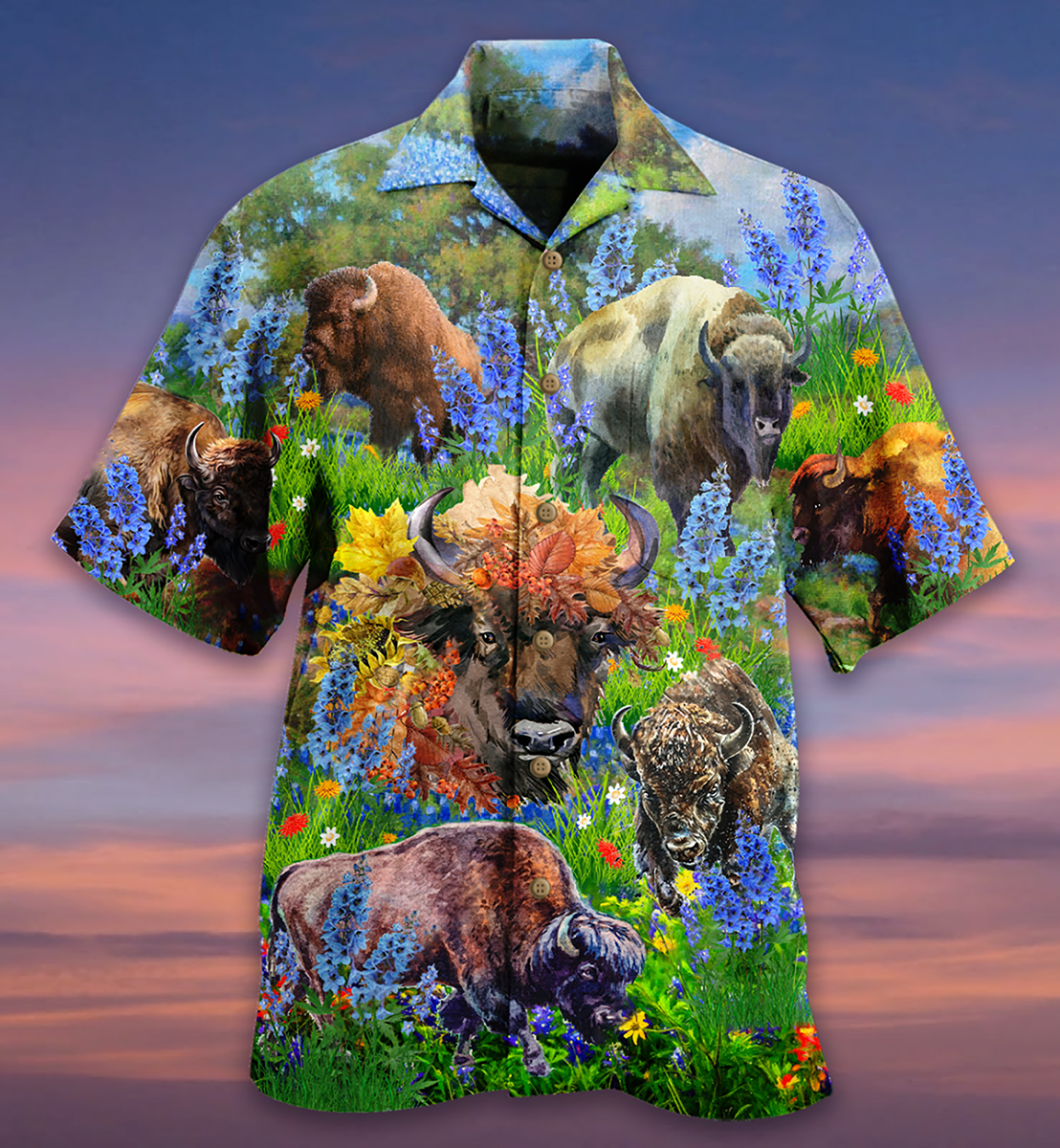 Buffalo Love Animals - Hawaiian Shirt - Reefox
