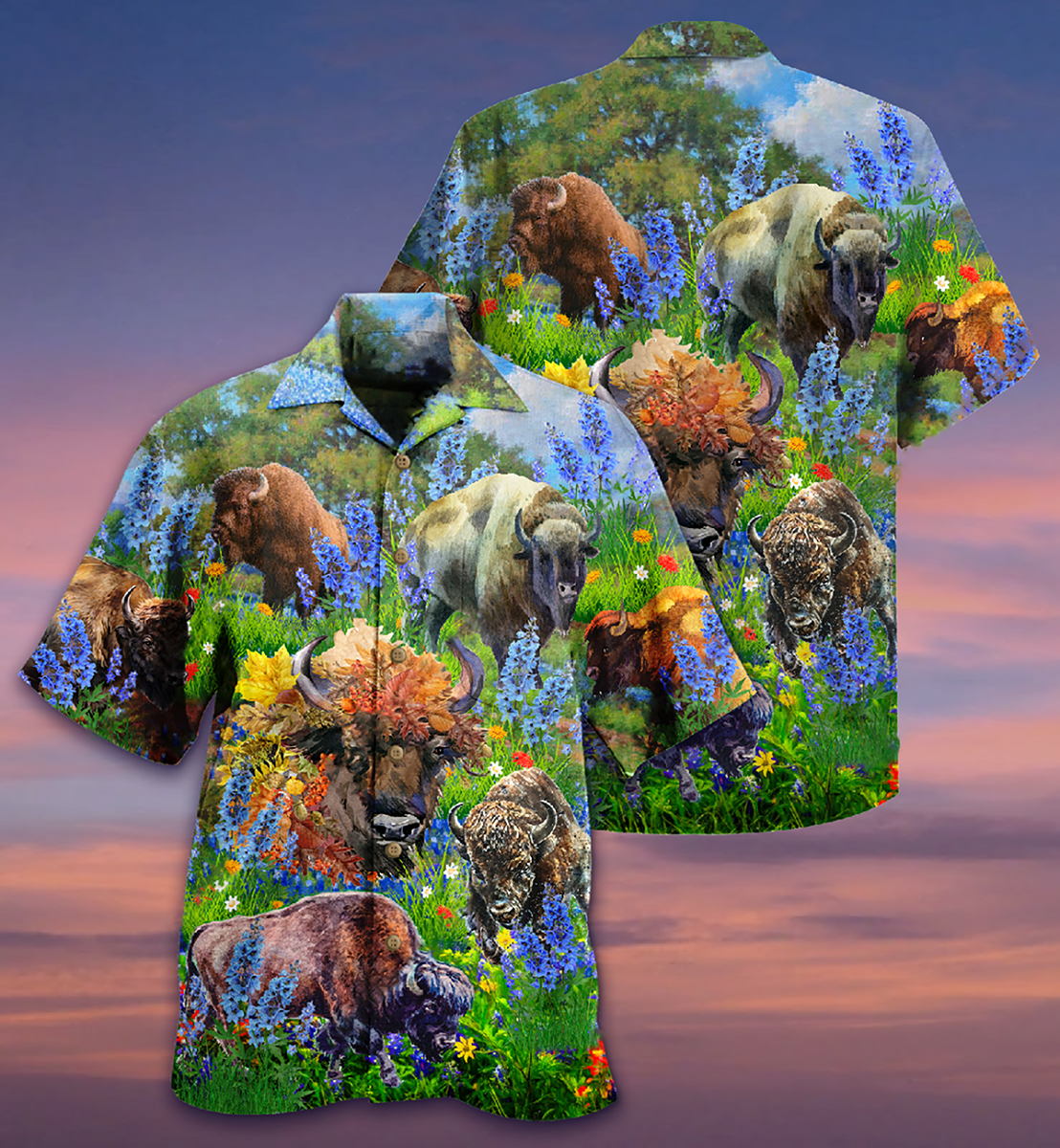 Buffalo Love Animals - Hawaiian Shirt - Reefox