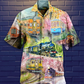 Train Love Flowers - Hawaiian Shirt - Reefox