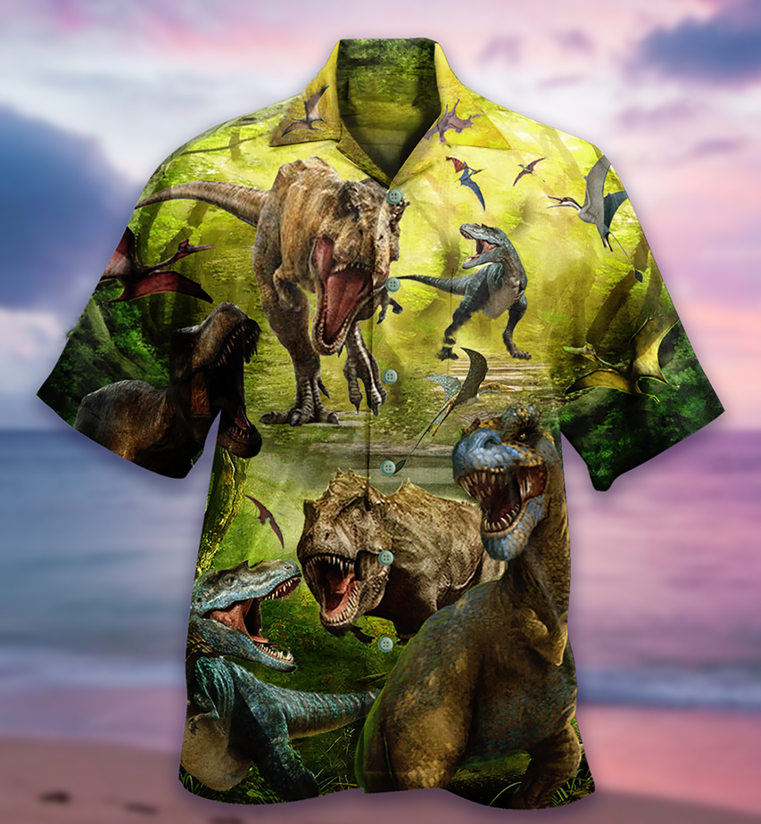 Dinosaur My Love Dinosaur World - Hawaiian Shirt - Reefox