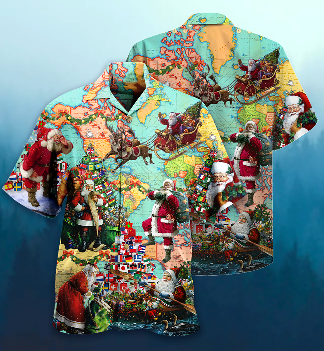 Chirstmas Love Santa - Hawaiian Shirt - Reefox