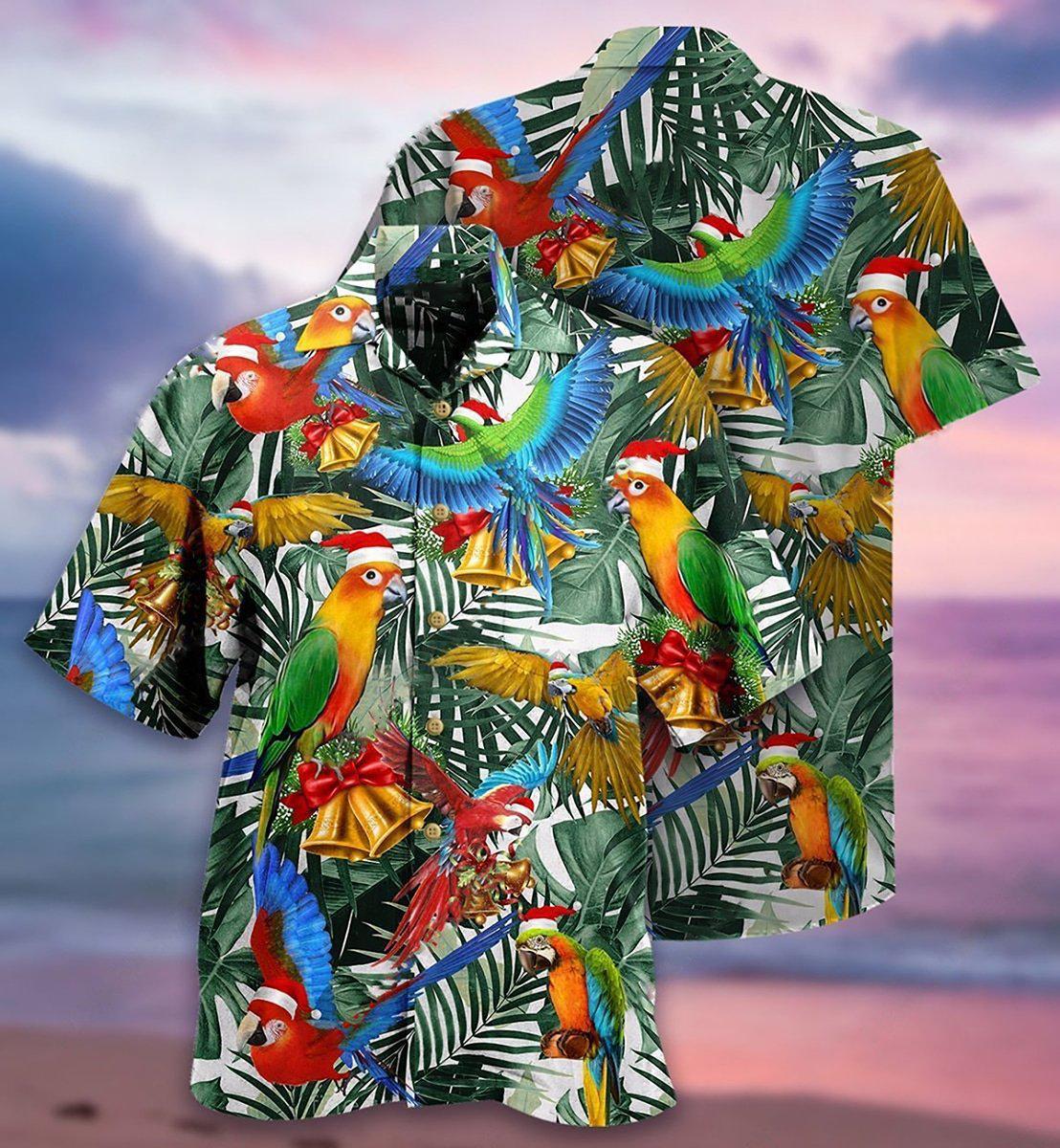 Parrot Love Xmas - Hawaiian Shirt - Reefox