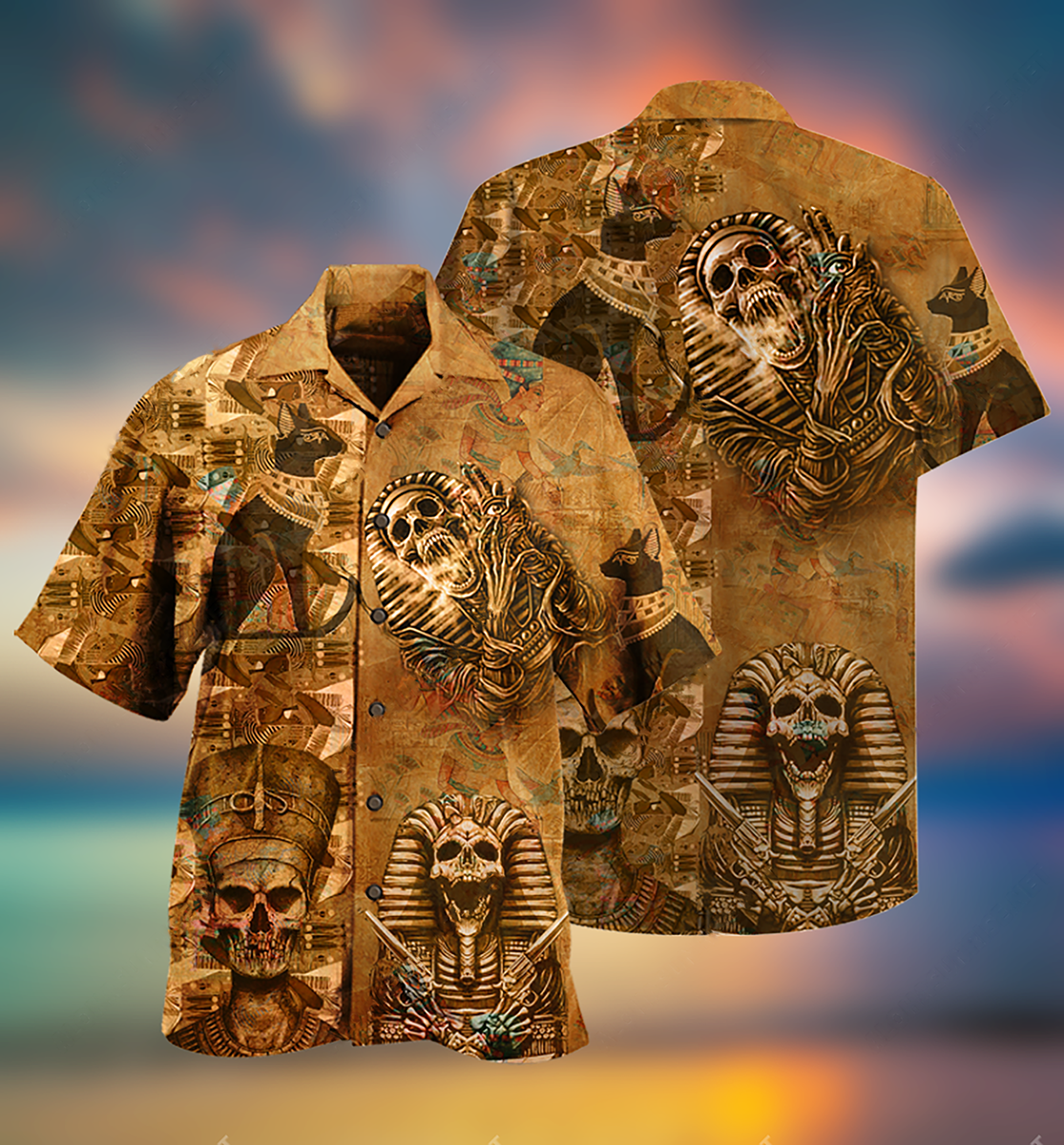Egypt Skull - Hawaiian Shirt - Reefox