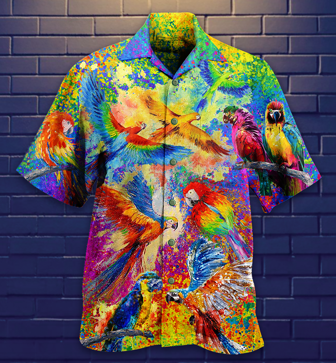 Parrot Love Colorful - Hawaiian Shirt - Reefox