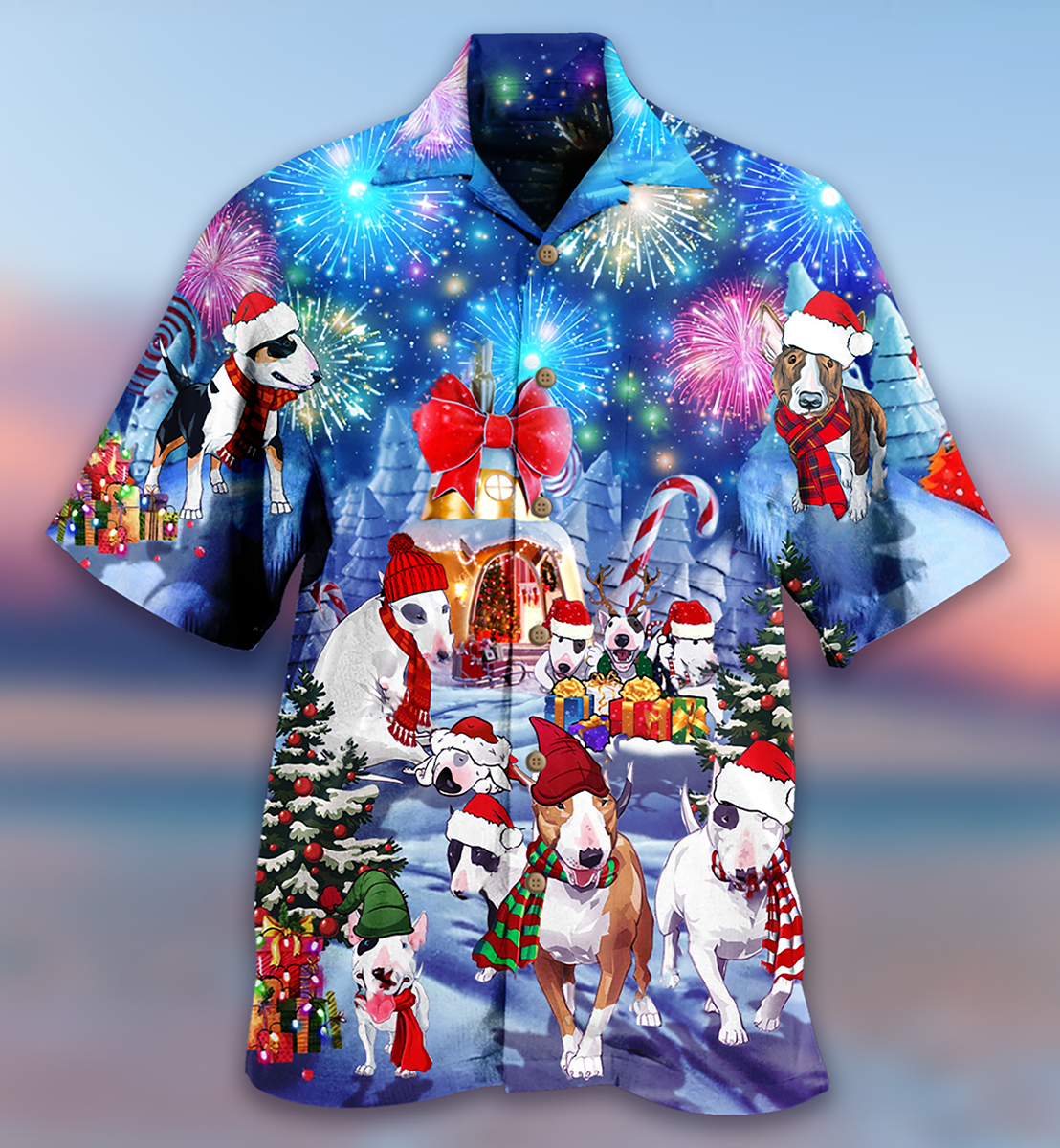 Bully Dog Merry Christmas - Hawaiian Shirt - Reefox