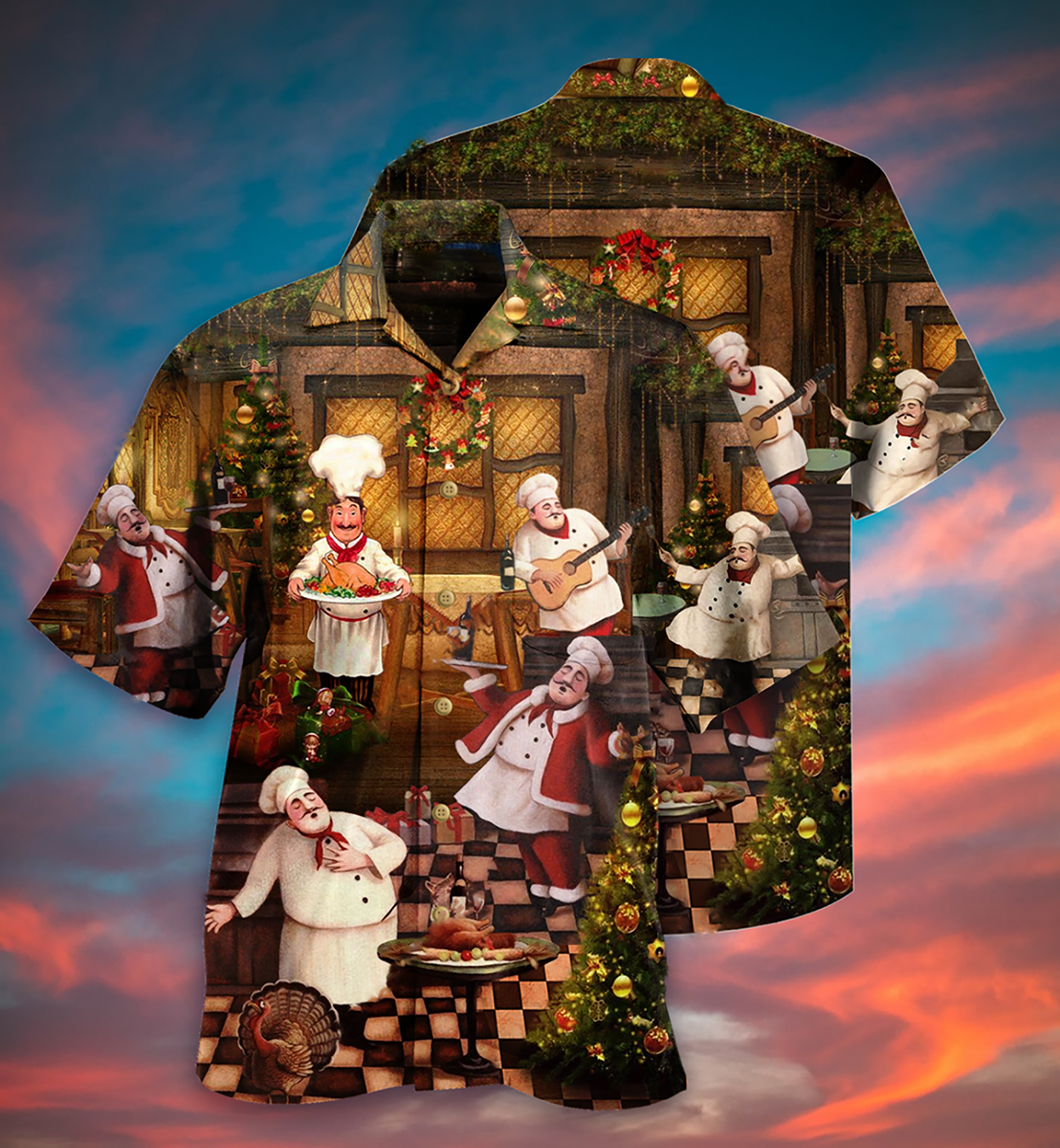 Chef Food Merry Christmas - Hawaiian Shirt - Reefox