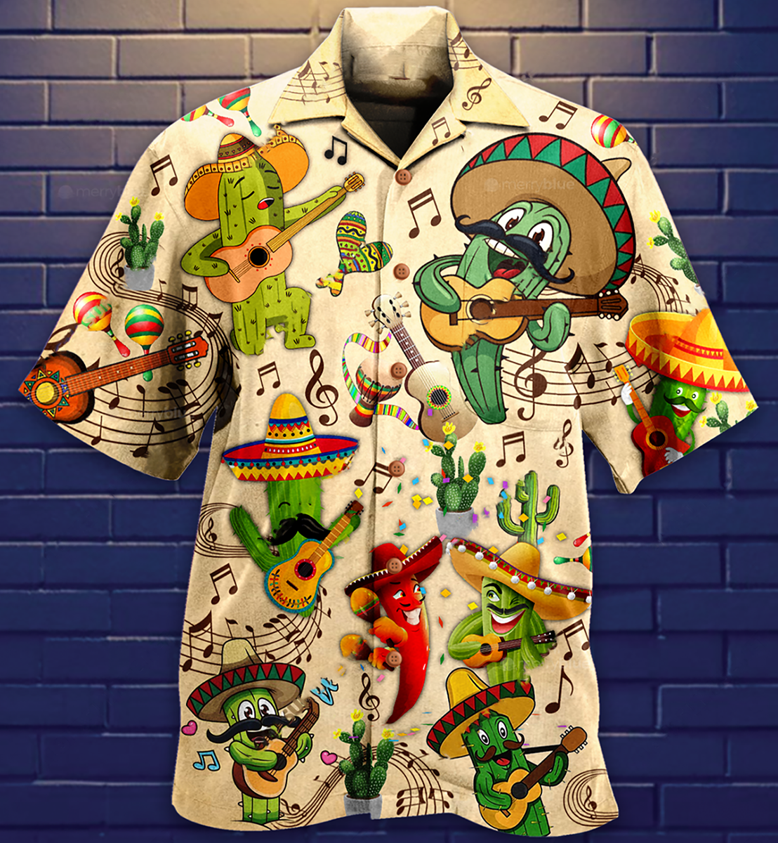 Cactus Love Music Very Much - Hawaiian Shirt - Reefox