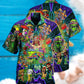 Hippie Mushroom Alien Bus Everything Funny Style - Hawaiian Shirt - Reefox