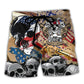America 2nd Amendment Skull - Beach Short Reefox - Owls Matrix LTD