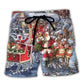 Christmas Santa Claus Comes Tonight - Beach Short Reefox - Owls Matrix LTD