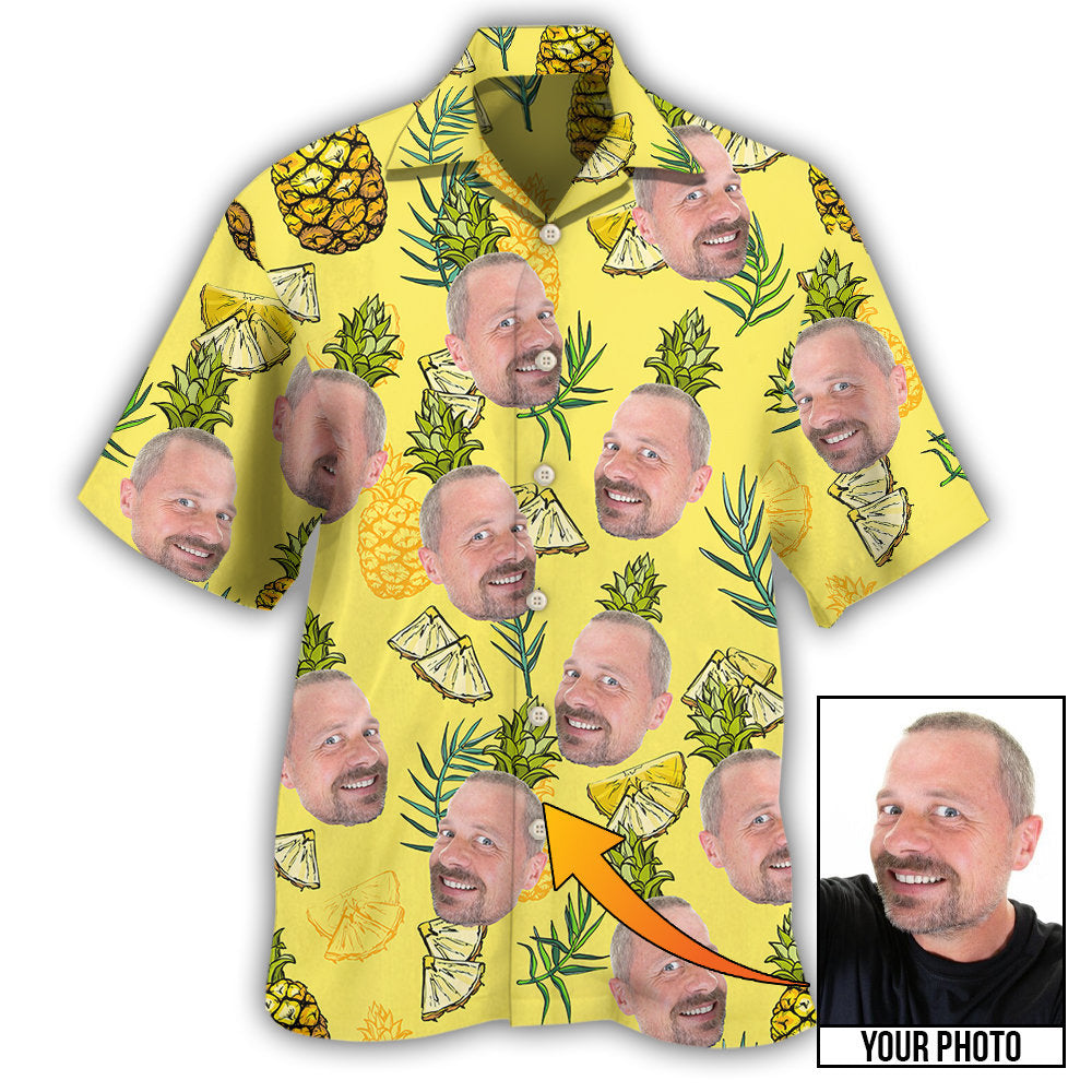 3 / Adults / S Face Funny Style Custom Photo - Hawaiian Shirt - Reefox