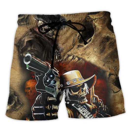 Beach Short / Adults / S Skull I'm A Grumpy Old Man - Beach Short Reefox - Owls Matrix LTD