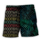 Beach Short / Adults / S Broomball Is My Passion Tropical Leaf - Beach Short Reefox - Owls Matrix LTD