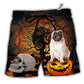 Beach Short / Adults / S Halloween Pug My Lovely Dog - Beach Short Reefox - Owls Matrix LTD
