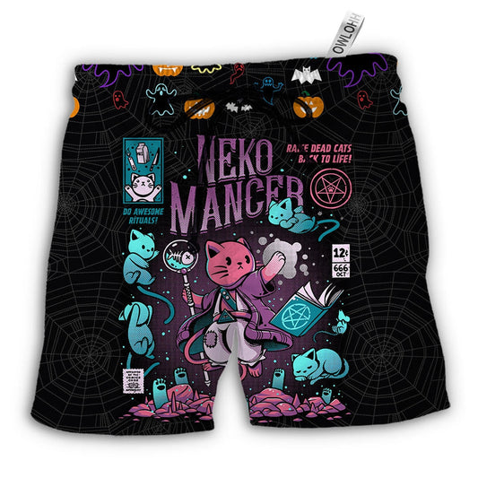Beach Short / Adults / S Cat Halloween Neko Mancer - Beach Short Reefox - Owls Matrix LTD