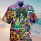 Hippie Skull Alien Mix Color - Hawaiian Shirt - Reefox