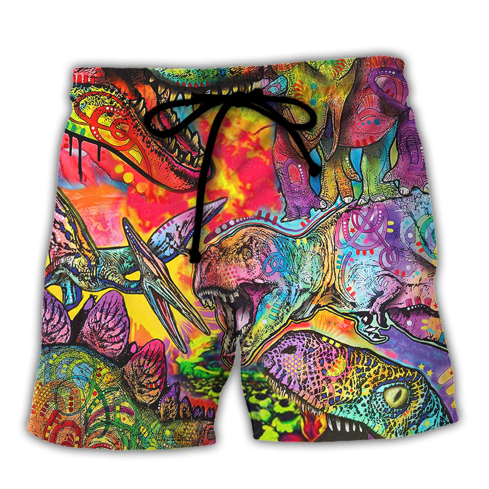 Dinosaur Wonderful World - Beach Short Reefox - Owls Matrix LTD