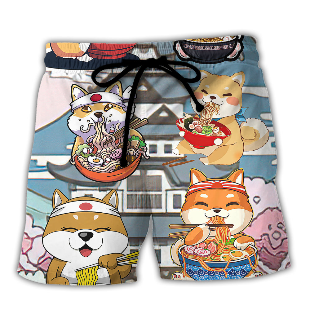 Cat Ramen Lovely Style - Beach Short Reefox - Owls Matrix LTD