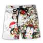Christmas Chilling Penguin Family In Love Christmas - Beach Short Reefox - Owls Matrix LTD