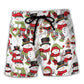 Beach Short / Adults / S Christmas Snowman Family Happy Christmas - Beach Short Reefox - Owls Matrix LTD