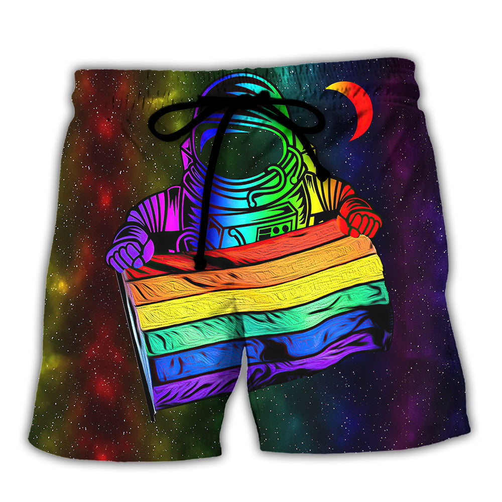 LGBT Pride Astronaut Style - Beach Short Reefox - Owls Matrix LTD
