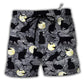 Beach Short / Adults / S Halloween Black Cat Pattern - Beach Short Reefox - Owls Matrix LTD