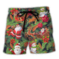 Beach Short / Adults / S Christmas Santa Snowman Merry Xmas To Everyone - Beach Short Reefox - Owls Matrix LTD