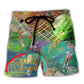 Tennis Colorful Art Style - Beach Short Reefox - Owls Matrix LTD