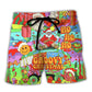 Christmas Hippie Santa Bus Peace - Beach Short Reefox - Owls Matrix LTD