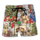 Christmas Dog Lover Merry Lovely Xmas - Beach Short Reefox - Owls Matrix LTD